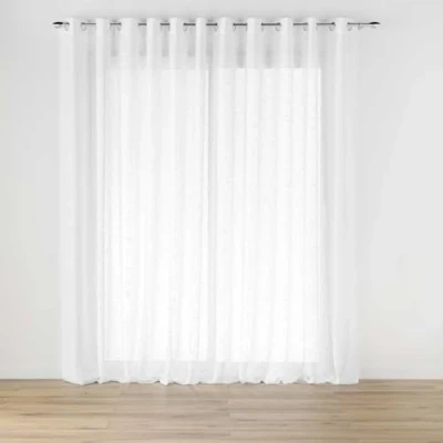 Immagine di Douceur d&#039;Intérieur Haltona Tenda con Occhielli, 400 x 240 cm, Effetto Lino Intrecciato, Bianco, Poliestere