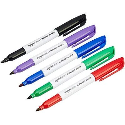 Immagine di Amazon Basics Pennarelli indelebili, assortiti, confezione da 12