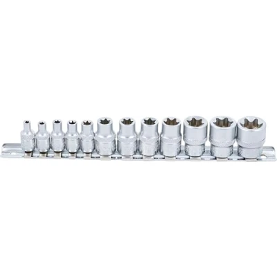 Immagine di BGS Juego de llaves vaso E Torx entrada 6,3 mm (1/4&quot;) / 10 (3/8&quot;) E4 E20 12 piezas