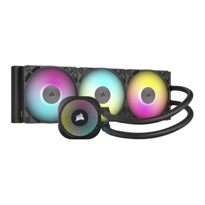 Immagine di CORSAIR iCUE LINK TITAN 360 RX RGB Raffreddatore CPU a Liquido 360mm AIO 3x RX120 Ventole Incluse Adatto Intel LGA 1851/1700, AMD AM5/AM4 Hub di Sistema Incluso Nero