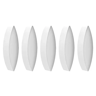 Immagine di stonylab Agitatore Magnetico, 30 mm Barra di Agitazione da Laboratorio Set Barre Rivestite in PTFE Magnetiche Miscelatore Bianco per Agitatori, Forma Oliva, 5 PK