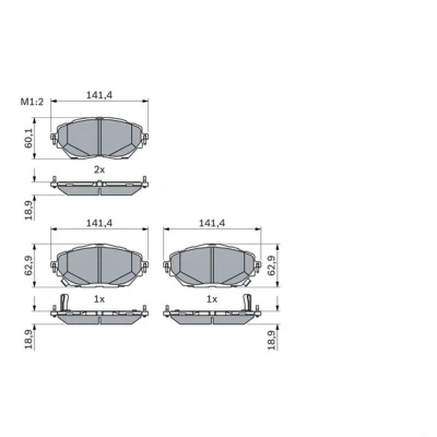 Immagine di BOSCH 0 986 424 865 Kit pastiglie freno Low Metallic con sensore usura integrato TOYOTA: C HR, Corolla XII Station Wagon, Hatchback