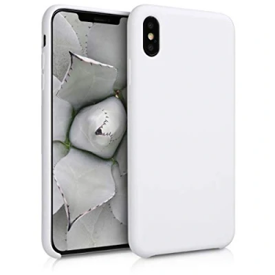 Immagine di kwmobile Cover per Apple iPhone XS Max Custodia Back Case Smartphone in Silicone TPU Protezione Gommata bianco