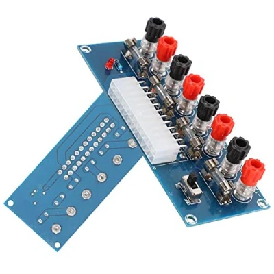 Immagine di ASHATA Indicatore di Alimentazione della Porta ATX Piastra Adattatore ATX, XH M229 a 24 Pin + Interruttore per progetti informatici