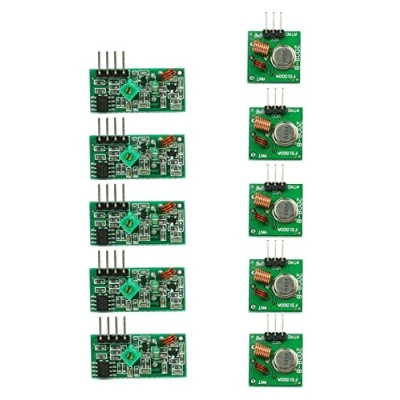 Immagine di Aihasd 5PCS senza fili 433 mhz trasmettitore ricevitore radio modulo a distanza for Arduino