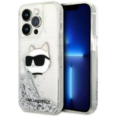 Immagine di Karl Lagerfeld KLHCP14LLNCHCS Custodia rigida per iPhone 14 Pro 6,1&quot;, colore: Argento