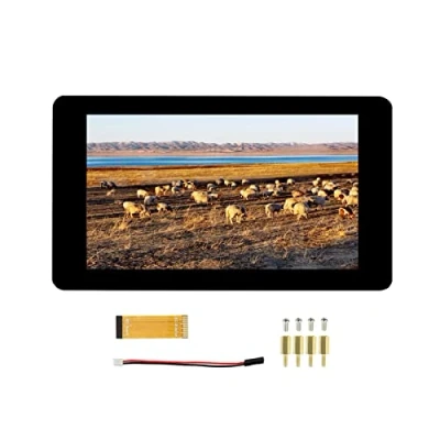 Immagine di Waveshare 7 pollici Touch Screen DSI Display 800x480 TFT LCD Schermo Monitor per Raspberry Pi 4B/3B+/3A+/3B/2B/B+/A+, Pannello Tattile Capacitivo in Vetro Temperato, Fino a 5 Punti di Tocco