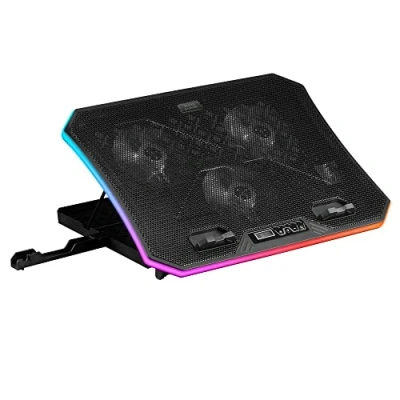 Immagine di MARSGAMING MNBC6, Base di Raffreddamento + Supporto XL 19&#039;&#039; ARGB, 3 Ventole, Mobile, nero