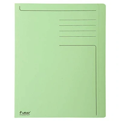 Immagine di Exacompta 441002E cartella con iscrizione in cartone riciclato 280 G, Forever, DIN A4 Confezione verde chiaro