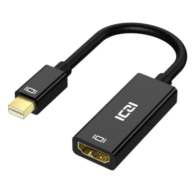 Immagine di ICZI Adattatore Mini DisplayPort a HDMI, 4K Convertitore Maschio DP (Thunderbolt 2) Femmina HDMI per iMac, Mac Mini, Surface, Monitor, HDTV, Proiettori