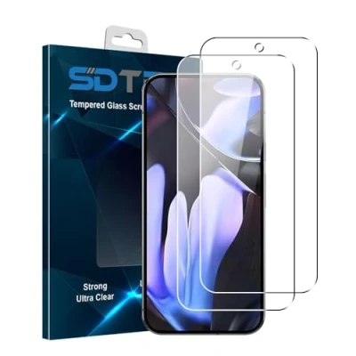 Immagine di SDTEK *2 Pack Vetro Temperato per Google Pixel 9 PRO XL Pellicola Protettiva Protezione Protettore Glass Screen Protector