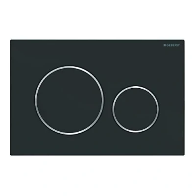 Immagine di Geberit 115882141 Placca di Comando, Nero Opaco/Cromo