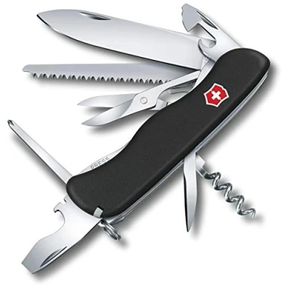 Immagine di Victorinox, Outrider, Coltello Svizzero, Originale, Multiuso, Campeggio, 14 Funzioni, Lama, grande, Apriscatole, Bloccabile, Nero