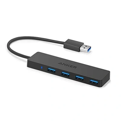 Immagine di Anker Hub USB 3.0 a 4 porte per Trasferimento Dati, Multiporta Ultra Sottile (1cm di spessore) Trasmissione Dati Alta Velocità(5Gbps) e Sincronizzazione Macbook, chiavette altro