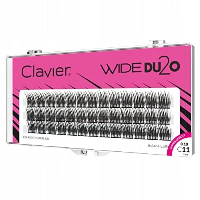 Immagine di Ciglia a ciuffetti Clavier, Finte Wide Du2o 20D, naturale C Curl, Lash Extension, DIY, Applicazione rapida, 36 ciglia! (C 11mm)