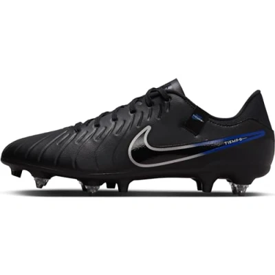 Immagine di Nike Performance Legend 10 Academy Sgpro AC Scarpe da calcio con tacchetti, Uomo, Taglia: 42, Black/chrome/hyper royal Finta pelle / tessuto