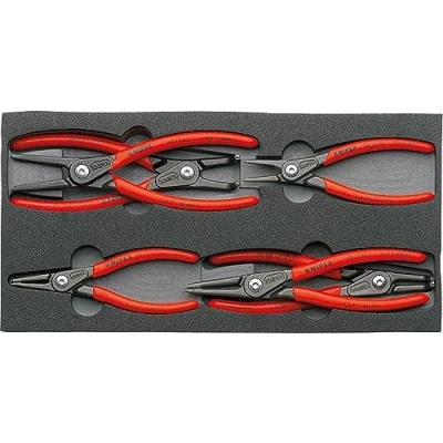 Immagine di Knipex 00 20 01 V02 Kit pinze per Anelli di sicurezza Adatto (Pinze anelli) esterni ed interni 12 25 mm, 19 60 mm 10 Forma della