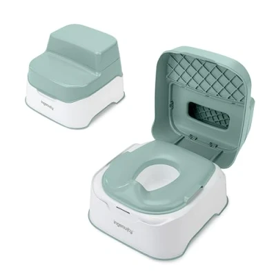 Immagine di Ingenuity, sistema 3 in 1 Prepare to Potty vasino, copri sgabello, facile installazione, 18+ mesi