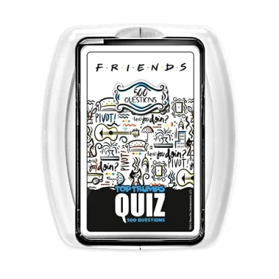 Immagine di Winning Moves QUIZ FRIENDS 500 Questions Formato Viaggi Gioco da tavolo Giochi di carte a partire 8 anni Versione francese