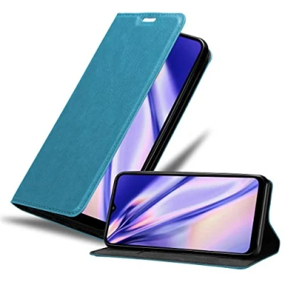Immagine di Cadorabo Custodia Libro compatibile con Samsung Galaxy A02s in TURCHESE PETROLIO Vani di Carte, Funzione Stand e Chiusura Magnetica Portafoglio Cover Case Wallet Book Etui Protezione