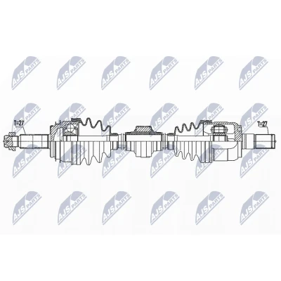 Immagine di NTY NPW HY 620 Albero motore / Semiasse Assale anteriore Dx 955mm Cambio automatico a 6 marce