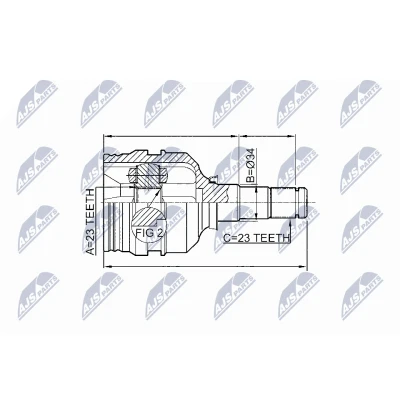 Immagine di NTY NPW TY 067 Kit Giunto Omocinetico Assale anteriore Sx TOYOTA: Avensis II Station Wagon, Auris Hatchback, Wagon