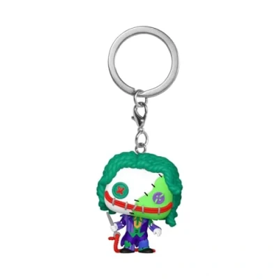 Immagine di Funko Pop! Keychain: Patchwork The Joker​ DC Comics Mini Figura in Vinile da Collezione Novità Portachiavi Riempitivi per Calze Idea Regalo Merchandising Ufficiale Minifigure