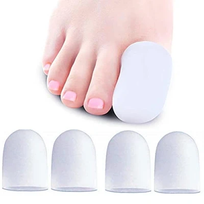 Immagine di Protezione alluce, 4 pezzis copri alluce silicone, proteggi calli, Per vesciche, unghie mancanti o incarnite