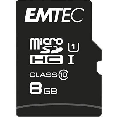 Immagine di Emtec Scheda memoria flash Micro SD Class10 Gold + 8 GB con adattatore SD, colore: Nero/Oro