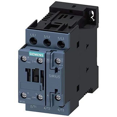 Immagine di Siemens 3RT2026 1BB40 Contattore 3 NA 11 kW 24 V/DC 25 A con contatto ausiliario 1 pz.