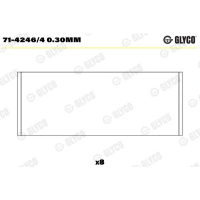 Immagine di GLYCO 71 4246/4 0.30mm Bronzine Motore FORD: B Max, S Max Mk1, Grand C CITROËN: DS3 Hatchback, C4 Picasso 2, Berlingo II, PEUGEOT: 207 Hatchback