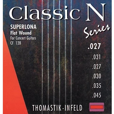 Immagine di Thomastik Corda singola per chitarra classica Re4 .030 acciaio cromato, rifinite e lucidate CF30 Classic N Series Superlona light set CF128, CF127