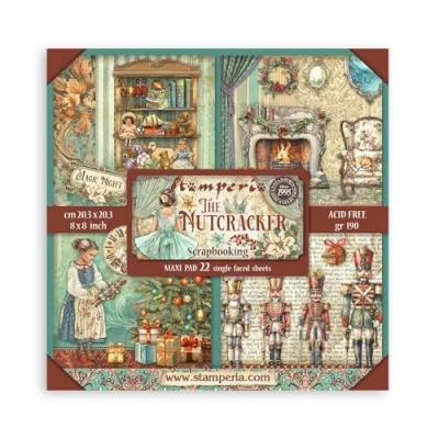 Immagine di Stamperia Scrapbook Paper Pad for Scrapbooking, Albums, Card Making, Bullet Journalling and More, Acid Free, Single Face, Perfect Hobbies, Crafts Gifting (The Nutcracker) (20,3 x 20,3 cm)
