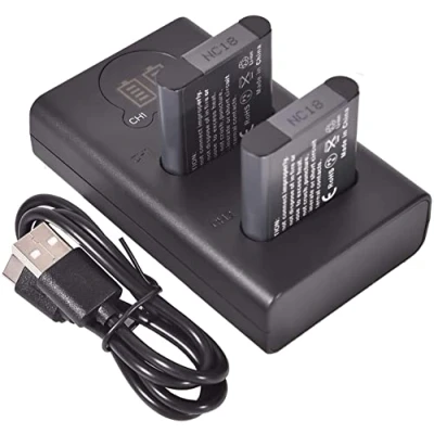 Immagine di DSTE 2x LI 90B Ricambio Batteria + Caricatore doppio USB con display LCD Compatibile per 92B e Olympus SH 1,SH 50,iHS 60,SP 100,SP 100EE,iHS Tough TG 2,iHS 3,XZ 2 iHS Fotocamera