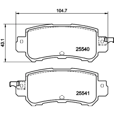Immagine di HELLA 8DB 355 020 151 Kit pastiglie freno con segnalatore acustico usura accessori MAZDA: CX 5 I, 3