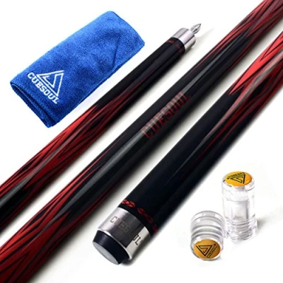 Immagine di CUESOUL SOOCOO Serie 58 &quot;19 oz 11,5 Millimetri Tip Maple Pool Cue Stick Set con Joint/Albero Protector e tovagliolo