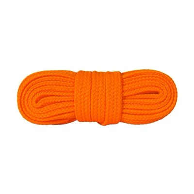 Immagine di Kaps Lacci per Scarpe da Ginnastica, Stringhe e Calzature Casual, Fatti in Europa, Diversi Colori Misure (120 cm 47 inch 7 a 9 paia di asole/orange fluorescent)