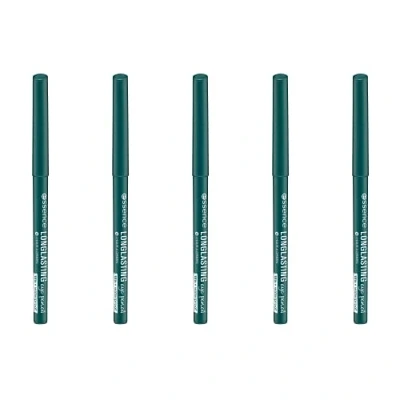 Immagine di Essence LONG LASTING eye pencil, Kajal, n. 12 i have a verde, definizione, lunga durata, vegano, impermeabile, senza particelle in microplastica, confezione da 5 (5 x 0,28 g)