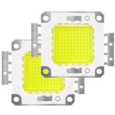 Immagine di Tesfish 2PCS Chip LED COB 100W Bianco 6000K Lampadina a per luce di inondazione LED, Plafoniera, Lampada risparmio energetico ad alta potenza