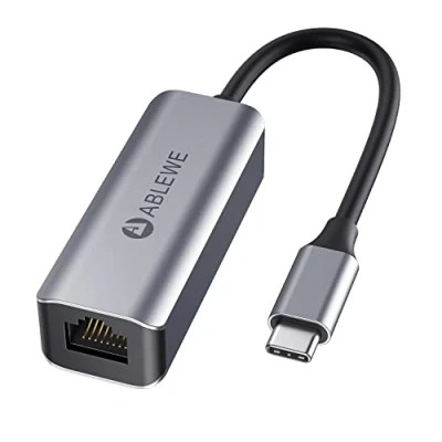 Immagine di ABLEWE Adattatore USB C a Ethernet,Hub RJ45 Gigabit Ethernet 1000 Mbp LAN per MacBook PRO,Chromebook，iMac, dell XPS