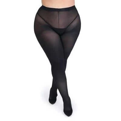 Immagine di Collant Aperti Opachi Captivate Taglie Forti