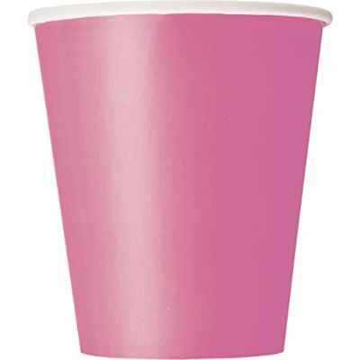 Immagine di Unique Party Paper Cups Set di 14 Bicchieri Carta, Rosa (Shocking), Unità (Confezione da 1), 31436