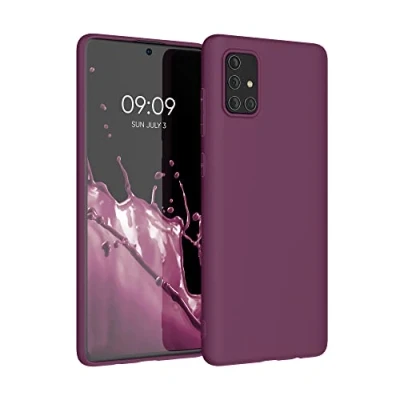 Immagine di kwmobile Custodia Compatibile con Samsung Galaxy A71 Cover Back Case per Smartphone in Silicone TPU Protezione Gommata viola magenta