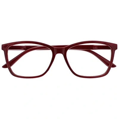 Immagine di The Reading Glasses Company Rosso Scuro Marrone Lettori Grande Stile Designer Uomo Cerniere Molla R51 Z +1,00 50 Gr