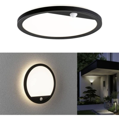 Immagine di Paulmann Lamina PIR 94664 Lampada LED da parete per esterno con rilevatore di movimento (monocolore) 15 W Nero