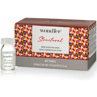 Immagine di Professional By Fama Wondher Structural Hair Lotion 6 x 7 ml ammorbidente che ristruttura perfettamente i capelli divisi e danneggiati, rendendoli morbidi lucidi