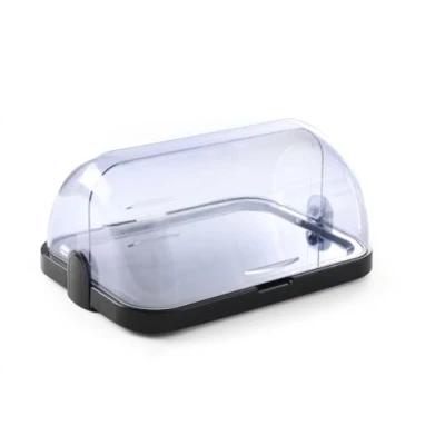 Immagine di HENDI Vetrina Espositiva Refrigerata, Display per Buffet, Set Espositore di Raffreddamento con Vassoio, Coperchio Rotante Roll Top ed 2 Elementi Refrigeranti, 440x320x(h)205 mm, ABS, SAN, Inox