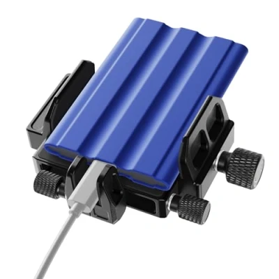 Immagine di Sirui Staffa di montaggio SSD, supporto SSD con cold shoe e morsetto per cavo USB C Samsung T7 T5 SanDisk compatibile gabbia fotocamera BMPCC 4K 6K, Z Cam E2,