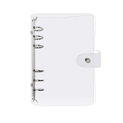 Immagine di Eachbid Raccoglitore ad Anello in PVC 6 Fori con Copertina Trasparente Morbido per Cartelle Divisori Quaderno A5 (Trasparente)