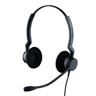 Immagine di Jabra Biz 2300 USB A MS Cuffie Stereo On Ear, con Cavo, Cancellazione del Rumore e Unità di Controllo, Certificate Skype For Business, Per Telefoni Fissi Softphone